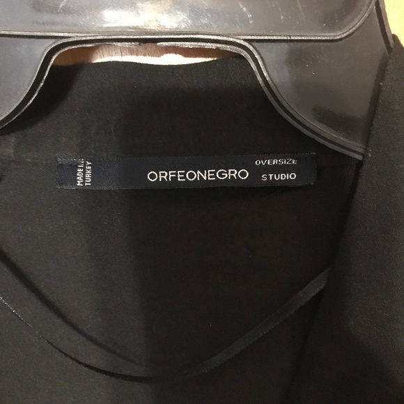 Beautiful Black Open Front Top Cardigan with Rhinestones - Picture 3 of 5